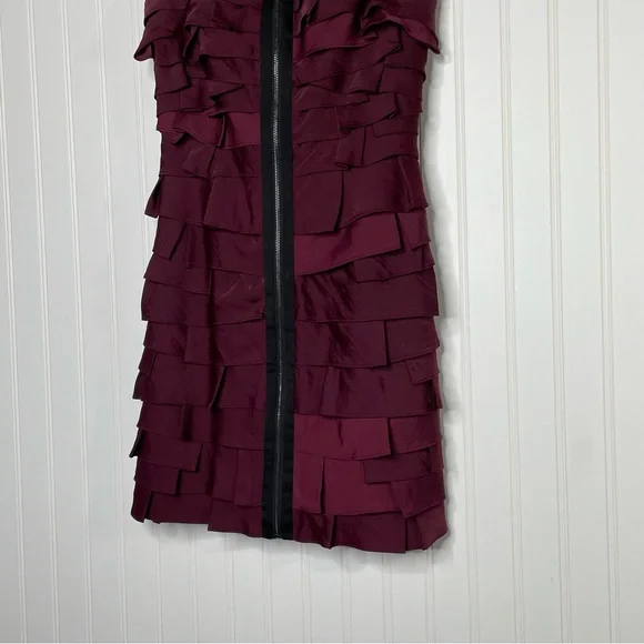 BCBGMaxAzria Plum Brandie Strapless Tiered Dress - Picture 3 of 8